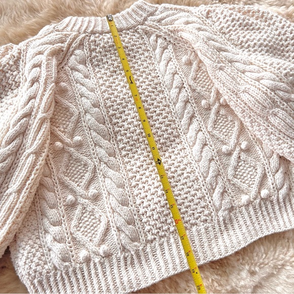 💋SOLD💋 🕊️🤍DÔEN ‘Anchor’ Hand Knit Organic Cotton Pullover Sweater Ivory S✨💋 - Picture 15 of 16